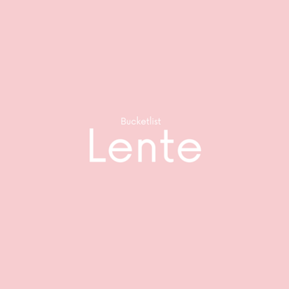 Bucketlist lente