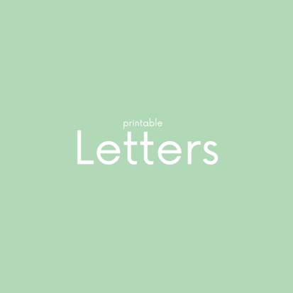 Printable | Letters